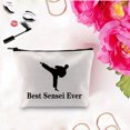 thumbnail image 3 of Karate Instructor Sensei Gift Best Sensei Ever Makeup Bag Martial Arts Teacher Cosmetic Pouch Travel Toiletry Case Karate Teacher Thank You Gift Martial Arts Gift, 3 of 7