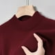 thumbnail image 1 of Suéter de color puro para hombre, suéter holgado de cuello alto de invierno, suéter grueso y cálido, ajuste holgado, 1 of 6