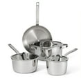 thumbnail image 1 of Tramontina Tempo Tri-Ply Base Stainless Steel 7-Piece Cookware Set with Glass Lids, Pots and Pans Kitchen Set, Induction-Ready, Oven-Safe, Dishwasher-Safe, 1 of 11