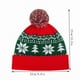 thumbnail image 3 of Gorro de punto de invierno para adultos con estampado de copos de nieve | Gorro con puño y diseño de árbol de Navidad | Gorro de punto cálido para hombres y mujeres, 3 of 3