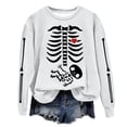 thumbnail image 1 of Chandail de Mode Automne Hiver pour Femmes, Manches Longues Fines, Col Rond, Imprimé Halloween, Sans Capuche, Décontracté, 1 of 3