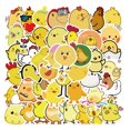 thumbnail image 2 of Ramiter Cartoon Cute Little Yellow Chicken Waterproof Sticker Luggage Guitar Notebook DIY Sticker Decoration, 2 of 5
