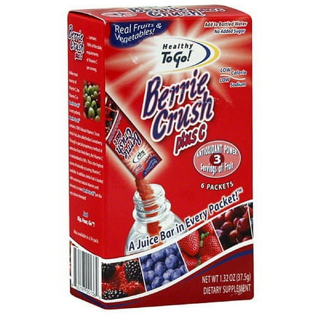 Healthy To Go! Berrie Crush Plus C Dietary Supplement, 6 count, (Pack of 3)