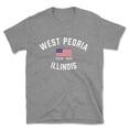 thumbnail image 1 of West Peoria Illinois Patriot Men's Cotton T-Shirt, 1 of 1
