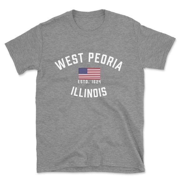 West Peoria Illinois Patriot Men's Cotton T-Shirt