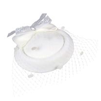 Clearance! Baberdicy Fascinators Hat Tea Party Headwear Ribbons Feathers On A Headband and A Clip White