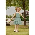thumbnail image 3 of Arshiner Girls Dresses Ruffle Sleeve Tiered Casual Flowy Swing Tween Sundress with Pockets for Girls, 3 of 6