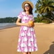 thumbnail image 4 of Disketp Beautiful Swans para Vestido de Manga Corta para Mujeres, Vestidos de Verano para Mujeres, Casual y Holgado para la Playa, 4 of 6