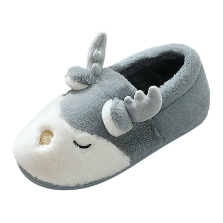 

NOKIO Men S Trendy House Shoes Men S Winter Indoor Slippers Men S Indoor Fleece-Lined Slippers Cute Deer Heel Slippers For Men Winter Warm House Slippers Men S Snowman Family House Shoes