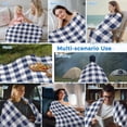 thumbnail image 5 of Navy Blue White Plaid Cooling Blanket, Lightweight Breathable Summer Throw Blanket with Double Sided Cold Effect,Farmhouse Checkered Buffalo Picnic Beach Blankets Bed Sheet for Hot Sleepers 60"x80", 5 of 8