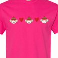 thumbnail image 4 of Inktastic Sock Monkey Heart Border T-Shirt, 4 of 5