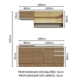thumbnail image 3 of Cocina Integral 180cm Marrón Glamy Madesa 08, 3 of 5