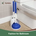thumbnail image 6 of Eyliden Toilet Brush and Plunger Set, Tough Bristle Brush Head for Bathroom, Blue, 1 Count, 6 of 6