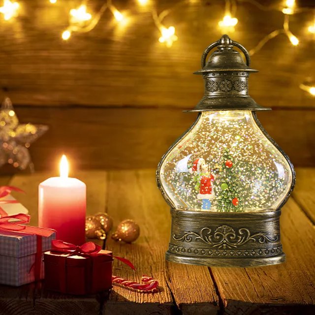 Decorative Decorations Lighted Christmas Decor Battery Include Clear LED Lights Hanging Lantern Christmas Tree Pendant Novel Props Light For Xmas Party Home Decor150ml