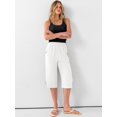 thumbnail image 2 of BAKREP Womens Wide Leg Capri Pants Elastic Waist Casual Loose Lounge Trousers Summer Flowy Beach Vacation Clothes, 2 of 12
