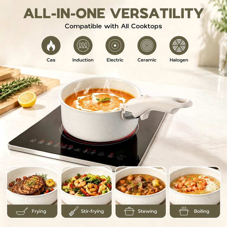 Walchoice 5-Piece Granite Nonstick Cookware Set photo 3