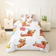 thumbnail image 2 of Homewish Dachshund Animal Twin Duvet Cover,Colorful Balloon Heart Twin Bedding,Polkadot Reversible,2-Piece,1 Duvet Cover and 1 Pillowcase, 2 of 6