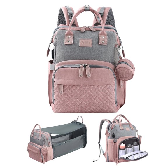 Anoak Baby Diaper Bag Backpack with Changing Station, Large Capacity, Stroller Straps and USB Charging Port, Baby Registry Search for Boys & Girls