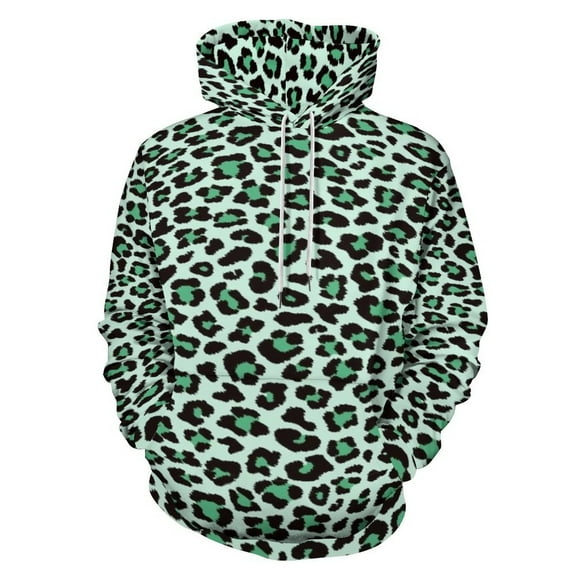 Animal Printing Leopard Men's Women Vintage 3D Hooded Sweatshirt - All-Season Loose Fit Streetwear