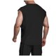 thumbnail image 5 of pstuiky Camisetas sin mangas para hombre, Camiseta deportiva sin mangas de cuello redondo, informal, de secado rápido, con botones y elástico, de color liso, para hombre Camisas de hombre l, 5 of 5