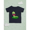 thumbnail image 3 of Smartprints Infants Graphic Tee - Green Caterpillar On Leaf - Regular Fit 100% Cotton, 3 of 4