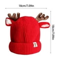 thumbnail image 3 of UngA Baby Beanie Hat Cute Antlers Reindeer Crochet Knitted Hat Winter Warm Cap for Toddler Boys Girls (Yellow,0-24 Months), 3 of 7