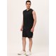 thumbnail image 4 of Lars Amadeus Camiseta sin mangas con capucha para hombre, camiseta de entrenamiento, gimnasio, camisetas sin mangas con capucha Negro L Unique Bargains Camiseta, 4 of 6