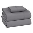thumbnail image 5 of RUVANTI 100% Organic Cotton Sheets - King Size Sheet Set - 4 Piece Percale Weave Bedding, Crisp, Cooling & Breathable, Soft & Durable, 16" Deep Pocket, Hotel Quality Sábanas - Silver Filigree, 5 of 10
