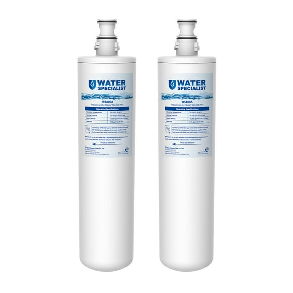 Waterspecialist Filtre à Eau sous Évier 3US-PF01, Certifié NSF/ANSI 42 Remplacement pour Filtrete® 3US-PF01, 3US-MAX-F01H, 3US-PF01H, Delta RP78702, Manitowoc K-00337