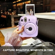 Caiyoule Mini 12 Case for Fuji Instax PU Leather Carrying Bag with 64 Pocket Mini Photo Album,Purple
