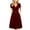 Wine summer dresses, variant on SEMPAI Summer Dress for Women Summer Dresses Short Sleeve V-Neck Solid Knee-Length Sundress Summerdresses Casual