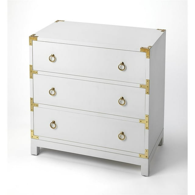 Beaumont Lane Commode Métropolitaine Brillante en Blanc
