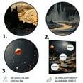 thumbnail image 3 of Designart "Galactic Wonder Unusual Celestial Body" Asteroids Metal Art Living Room, 3 of 5