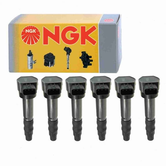 6 pc NGK 48711 Ignition Coils for 1415156 178-8384 921-2101 E1032 GN10440 IC612 MR994642 MR994643 UF-532 UF532 Spark Plug Wire Boot Fits select: 2006-2012 MITSUBISHI ECLIPSE