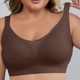 thumbnail image 2 of BVOFAR Jelly Bras for Curvy Women Seamless Wireless Full Coverage T Shirt Bra Plus Size Supportive Push Up Brasier Soft Sleep Everyday Bralette Khaki XL, 2 of 6