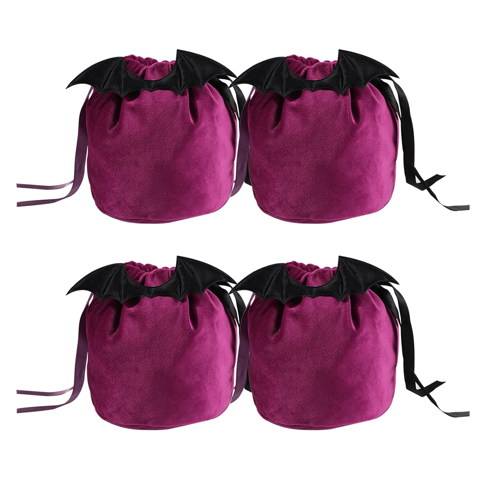 Halloween Bat Wings Treat Bags Velvet Goody Bags For Trick Or Treating