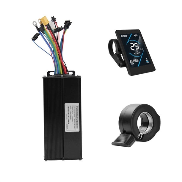 Controlador Sin Escobillas T5S de 36 V, 48 V, 52 V y 40 A con Pantalla LCD y Kit de Aceleración 130X para Scooter Eléctrico y Kit de Reparación de Bicicletas Eléctricas.