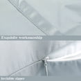 thumbnail image 3 of 2-Pack Standard Silky Satin Pillowcases with Zipper, Cooling Pillow Cases for Hair and Skin, Silver Gray, 3 of 5