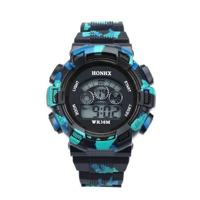 Fiudx Ofertas Flash Del Día Solo En Línea Cool Mens Boys Led Cuarzo Alarma Fecha Reloj De Pulsera Deportivo