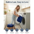 thumbnail image 3 of LANE LINEN 16 Pc Towel Set for Bathroom - 100% Cotton, Thick & Luxuriously Soft, Machine Washable - Navy, 3 of 9