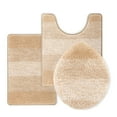 thumbnail image 3 of Ileading Traditional Bath Rug Set 3 Piece Microfiber Washable Bathroom Rug Set, 3 of 10