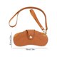 thumbnail image 4 of Yhmxh Estuche para gafas, bolsa portátil para gafas de sol, bolsa suave para gafas, funda para gafas para hombres y mujeres, estuche de cuero para gafas de sol con cordón y cierre de botón, bolsa p, 4 of 6