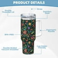 thumbnail image 5 of Uemuo Mexican Flower 1 Print 40oz Ice Bully With Handle And Straw Stainless Steel Vacuum Insulated Cup And 2 In 1 Straw Lid Insulated Travel Tumbler, 5 of 8