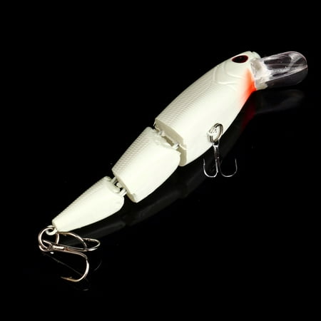 Yunuuuoa Multi Jointed Swimbait Fishing Lure with 3D Eyes Slow Sinking Bait for Bass Trout Saltwater Freshwater Realistic Swimming Action Lifelike Soft Plastic Bait