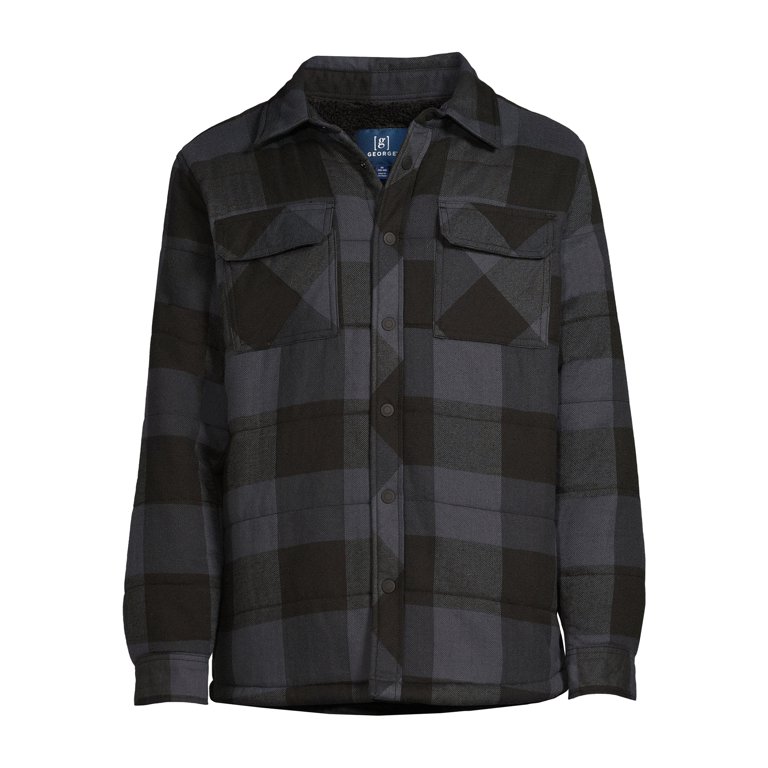 George Men's and Big Men's Shirt Jacket, Sizes up to 3XL 