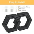 thumbnail image 4 of Oumilen Black Hexagon Floating Shelves, Set of 6, 4 of 7