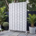 thumbnail image 2 of Tcbosik Metal Privacy Screen, 76"H x 48"W Outdoor Freestanding Decorative Privacy Fence for Patio Lawn Deck, White, 2 of 8