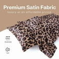 thumbnail image 5 of MR&HM Satin Pillow Case, 2 Pack Satin Queen Silky Pillowcase for Hair and Skin, Satin Pillowcase Set of 2, 20x30, Brown Leopard, 5 of 8