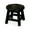 Espresso, variant on Cherry-Finished Carved Stool / Ideal for Adding Style to Rooms