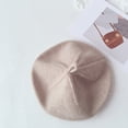 thumbnail image 5 of Autumn Baby Hat Beret Solid Color Vintage Knitted Beanie Cap Kids Infant Toddler Bonnets Beret Hat, 5 of 19